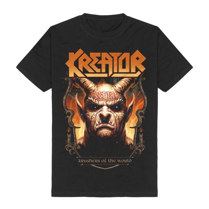 T-Shirt Manches courtes  de Kreator - Krushers of the World Demon Crest - S à 3XL - pour Homme - noir - Kreator