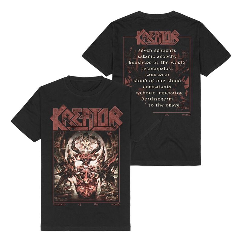 T-Shirt Manches courtes  de Kreator - Krushers of the World Vintage Cover - S à 3XL - pour Homme - noir - Kreator