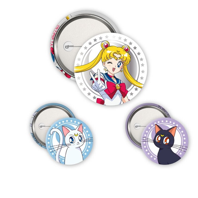 Lot de Badges  de Sailer Moon - Luna & Artemis - pour Unisexe - multicolore - Sailer Moon