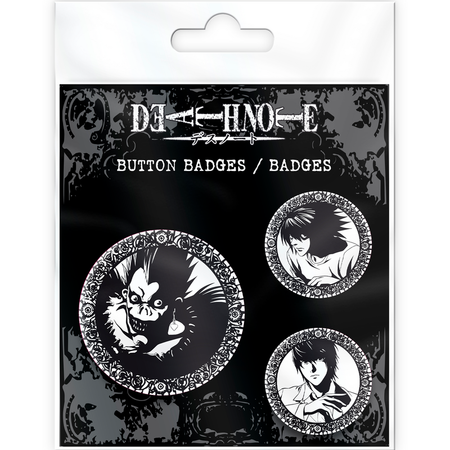 Lot de Badges  de Death Note - Light, L & Ryuk - pour Indifférent - multicolore - Death Note - View 2