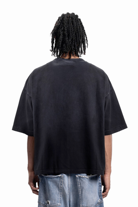 T-Shirt Oversize  de Favela - SACRED HEART BLACK WASHED T-SHIRT - S à XXL - pour Homme - noir - Favela - View 2