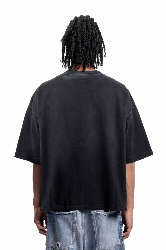 T-Shirt Oversize  de Favela - TRIBAL SKULL BLACK WASHED T-SHIRT - S à XXL - pour Homme - noir - Favela - View 2