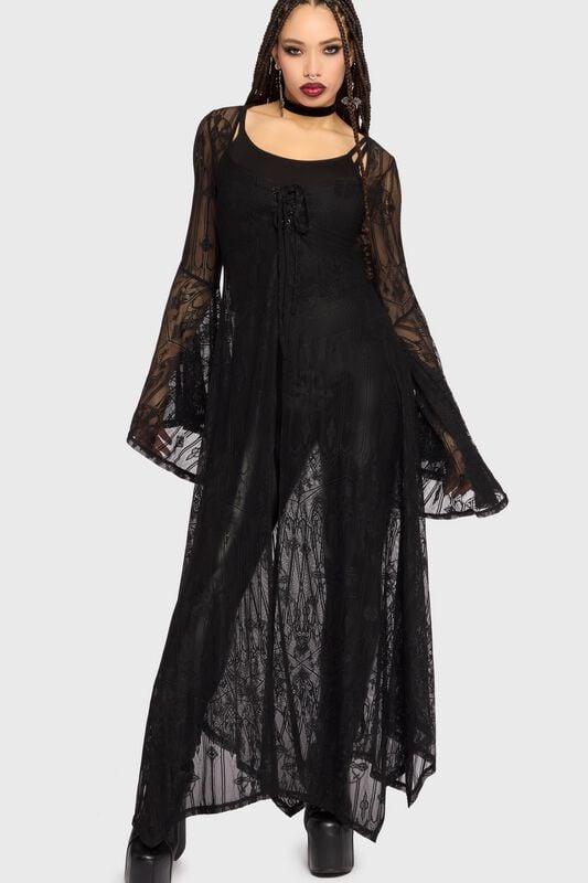 Gilets & Ponchos Gothic de Killstar - Crux Obscura - Shadow Queen - Gilet - XS à XL - pour Femme - noir - Killstar