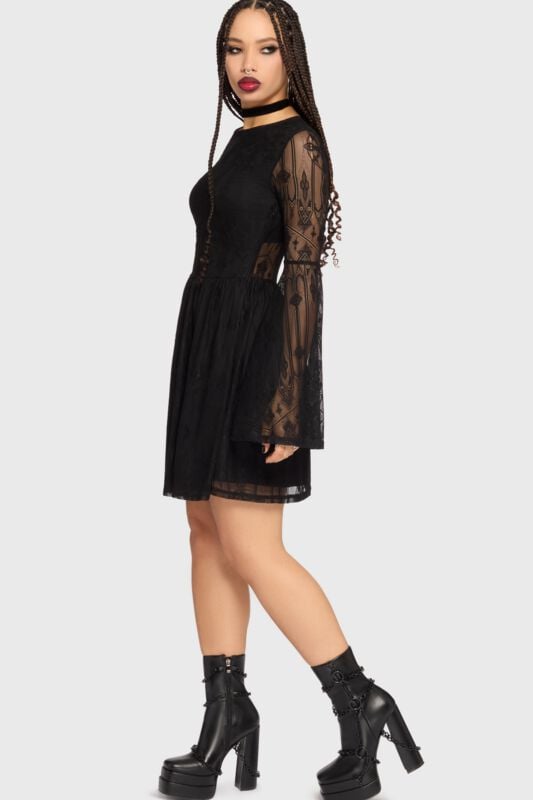 Robe courte Gothic de Killstar - Crux Obscura - Obscura Sanctum Mini Dress - XS à 4XL - pour Femme - noir - Killstar