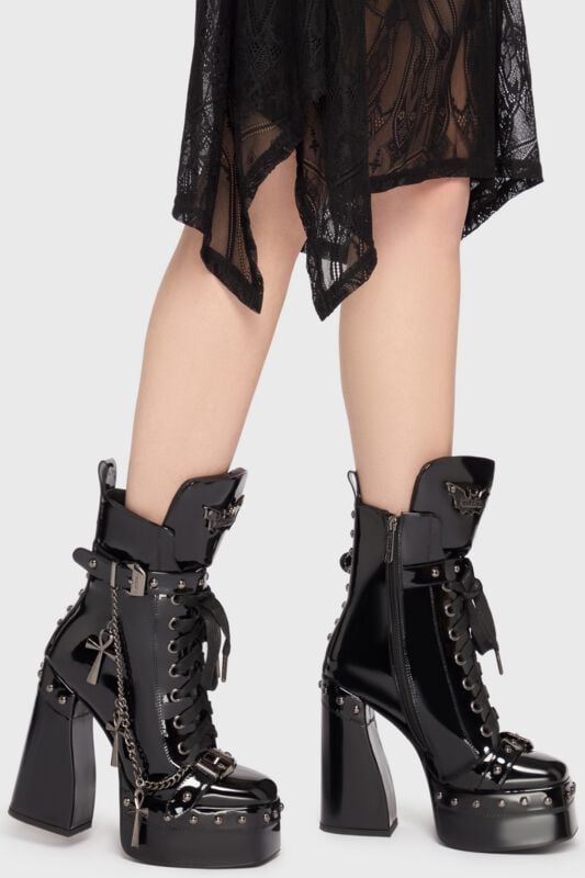 Bottes Gothic de Killstar - Crux Obscura - Crux Boots - EU36 à EU42 - pour Femme - noir - Killstar