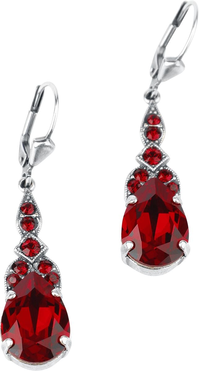 Boucles d'oreilles Gothic de Krikor - Herzträne - pour Femme - couleur argent - Krikor