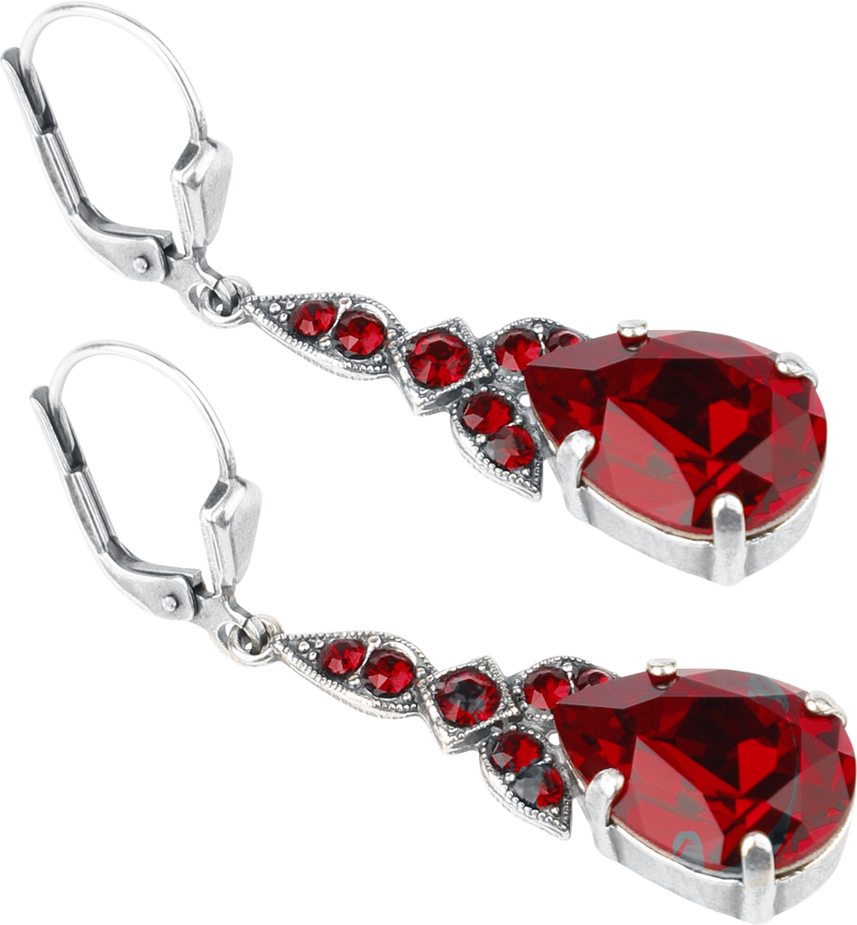 Boucles d'oreilles Gothic de Krikor - Herzträne - pour Femme - couleur argent - Krikor - View 2