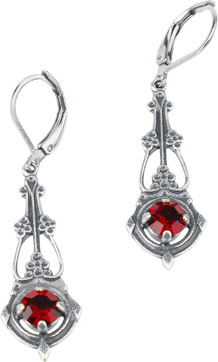 Boucles d'oreilles Gothic de Krikor - Dämmerrot - pour Femme - couleur argent - Krikor