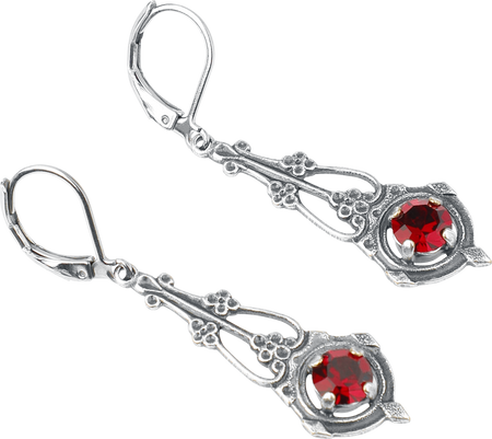 Boucles d'oreilles Gothic de Krikor - Dämmerrot - pour Femme - couleur argent - Krikor - View 2