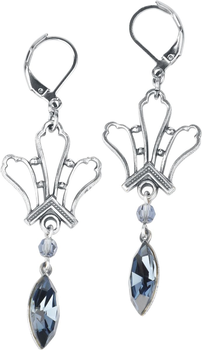 Boucles d'oreilles Gothic de Krikor - Mitternachtsblüte - pour Femme - couleur argent - Krikor