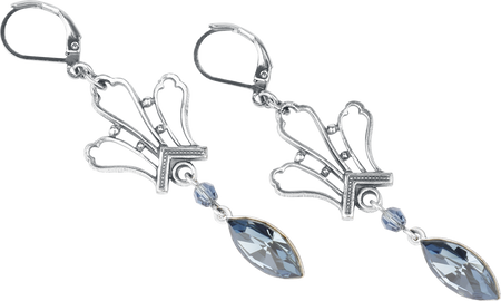 Boucles d'oreilles Gothic de Krikor - Mitternachtsblüte - pour Femme - couleur argent - Krikor - View 2