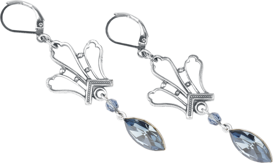 Boucles d'oreilles Gothic de Krikor - Mitternachtsblüte - pour Femme - couleur argent - Krikor - View 2