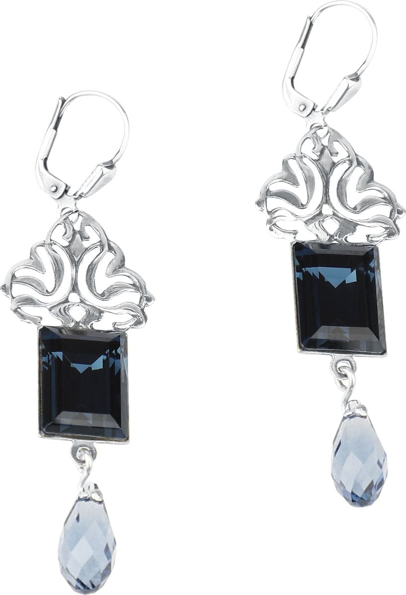 Boucles d'oreilles Gothic de Krikor - Blauer Zauber - pour Femme - couleur argent - Krikor