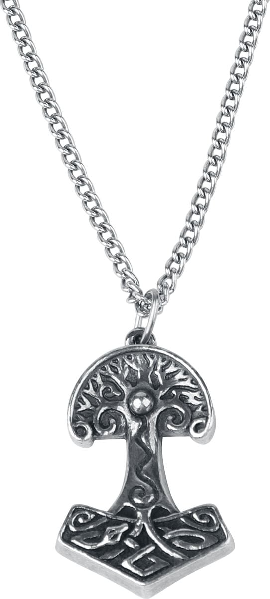Collier Gothic de Alchemy Gothic - Yggdrasil - Viking World Tree - pour Unisexe - couleur argent - Alchemy Gothic