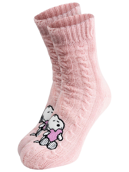 Chaussettes  de Snoopy - Snoopy - Chaussettes d'Hiver - EU35-38 à EU 39-42 - pour Femme - rose clair - Snoopy - View 2