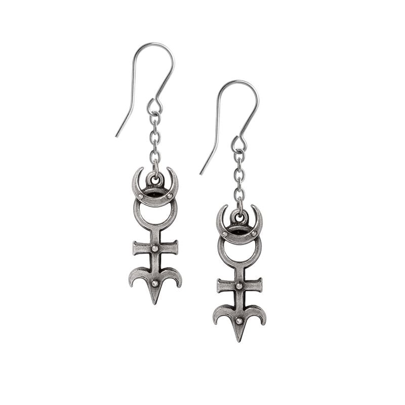Boucles d'oreilles Gothic de Alchemy Gothic - Dr. Dee's Monad - pour Unisexe - couleur argent - Alchemy Gothic