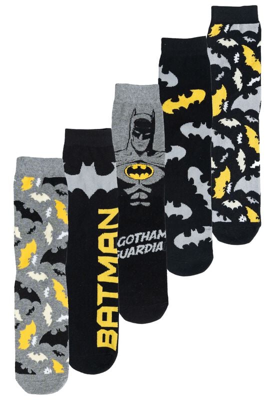Chaussettes  de Batman - Batman - Chaussettes (Lot de 5 Paires) - EU 40-45 - pour Homme - multicolore - Batman