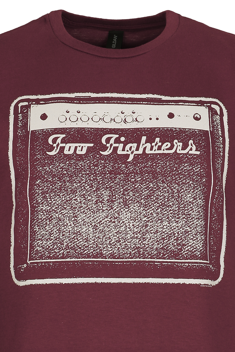 T-Shirt Manches courtes  de Foo Fighters - Radio - S à XXL - pour Homme - bordeaux - Foo Fighters - View 2