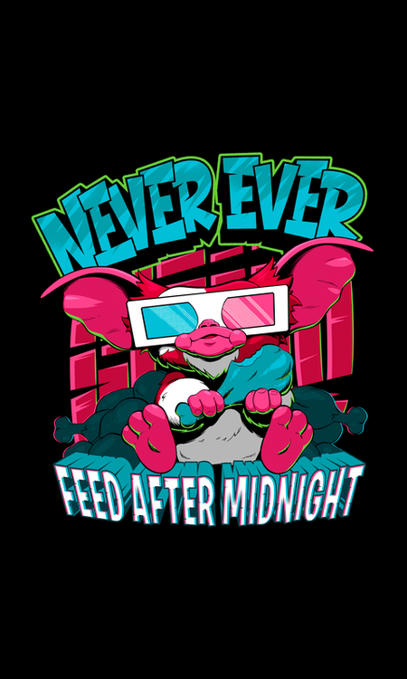 T-Shirt Manches courtes  de Gremlins - Gizmo - Never Feed After Midnight - S à 5XL - pour Homme - noir - Gremlins - View 2