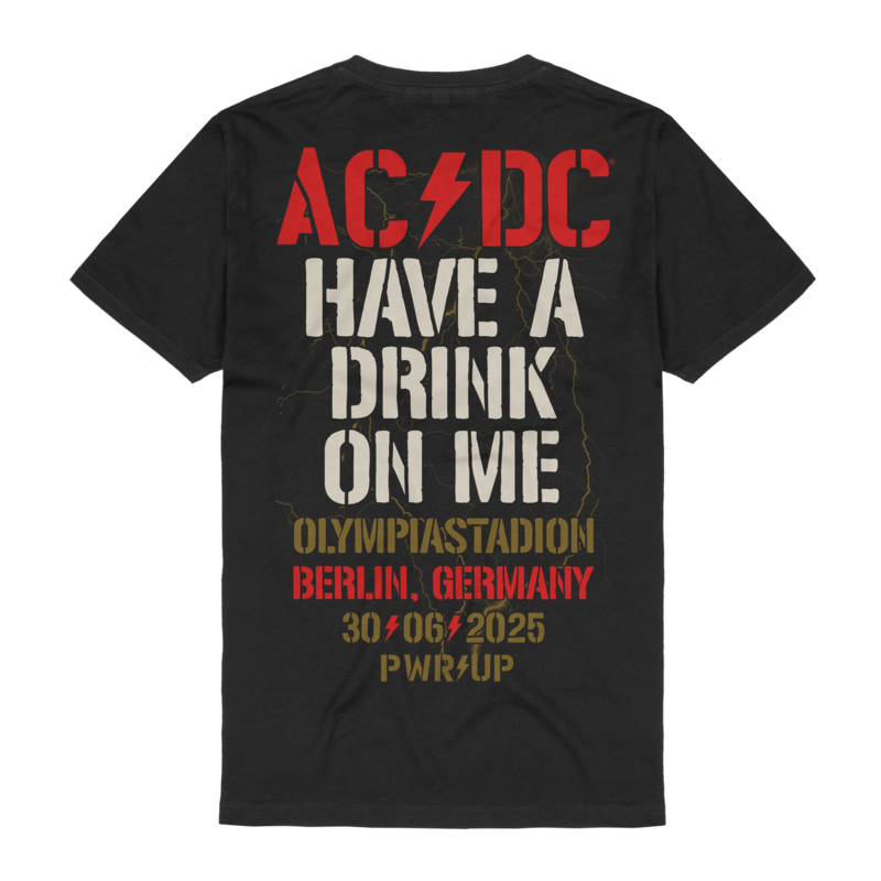T-Shirt Manches courtes  de AC/DC - Berlin - S à 3XL - pour Homme - noir - AC/DC - View 2