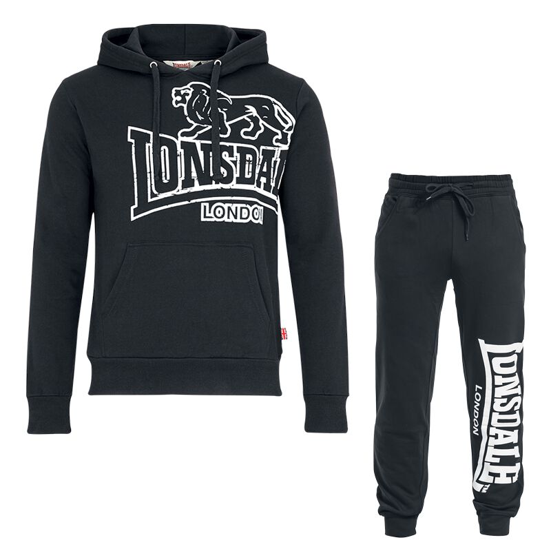 Sweat-shirt à capuche  de Lonsdale London - Jogging - Pack - M à 5XL - pour Homme - noir - Lonsdale London