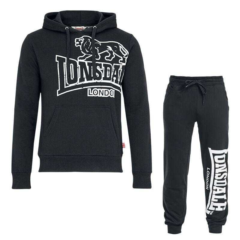 Sweat-shirt à capuche  de Lonsdale London - Jogging - Pack - M à 5XL - pour Homme - noir - Lonsdale London