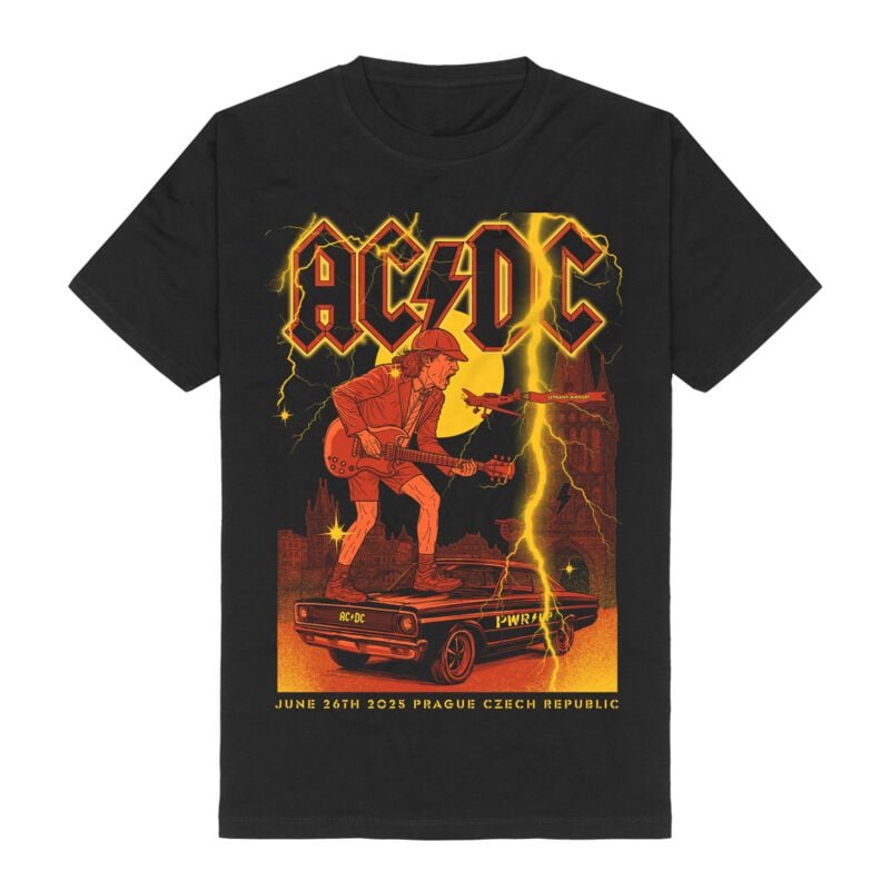 T-Shirt Manches courtes  de AC/DC - Prague - S à XXL - pour Homme - noir - AC/DC