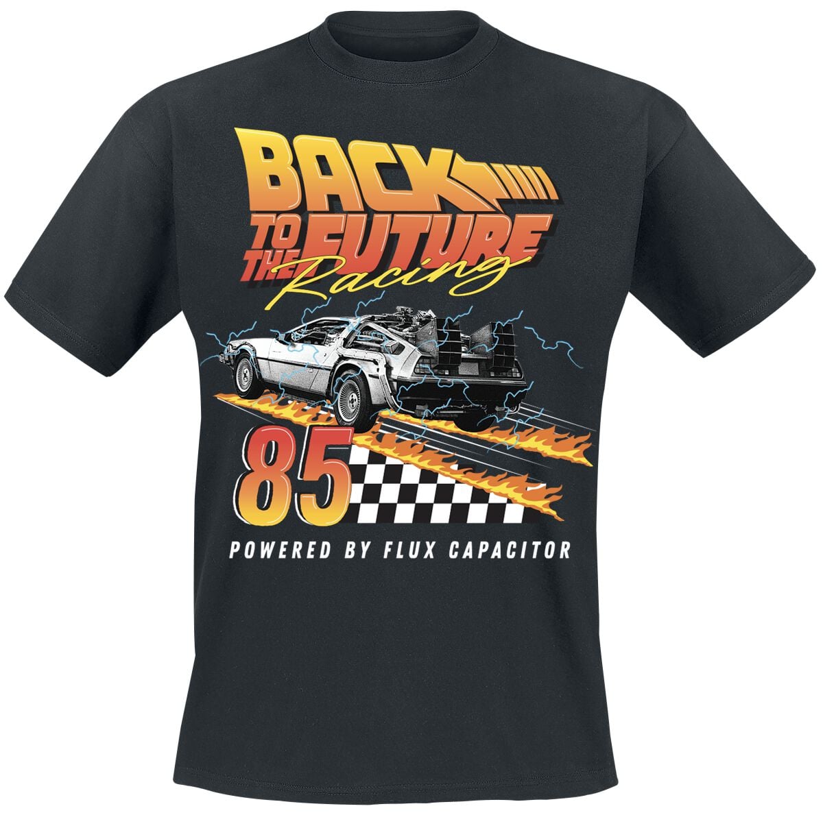 T-Shirt Manches courtes  de Retour Vers Le Futur - Racing 85 - S à XXL - pour Homme - noir - Retour Vers Le Futur