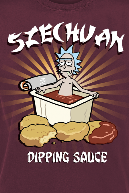 T-Shirt Manches courtes  de Rick & Morty - Swechuan - S à XXL - pour Homme - bordeaux - Rick & Morty - View 2