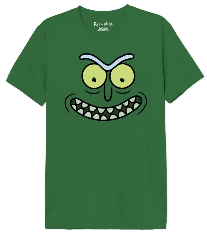 T-Shirt Manches courtes  de Rick & Morty - Face Pickle - S à XXL - pour Homme - vert - Rick & Morty