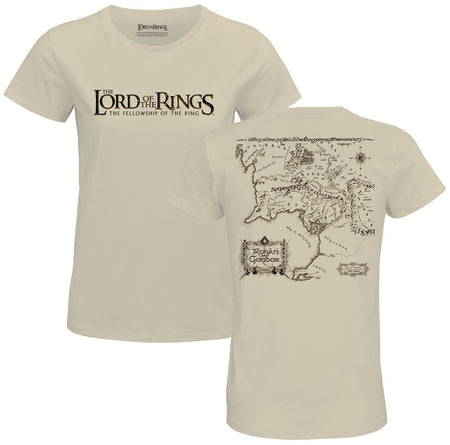 T-Shirt Manches courtes  de Le Seigneur Des Anneaux - Gondor Map - S à XL - pour Femme - sable - Le Seigneur Des Anneaux