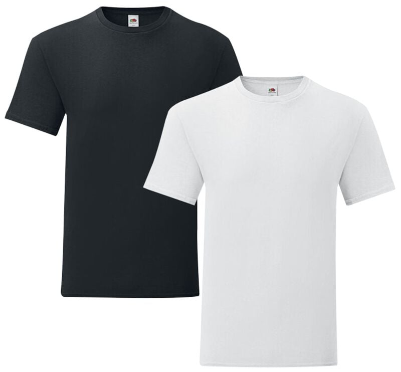 T-Shirt Manches courtes Rockabilly de Fruit Of The Loom - Iconic T-shirt - Pack - S à 5XL - pour Homme - multicolore - Fruit Of The Loom