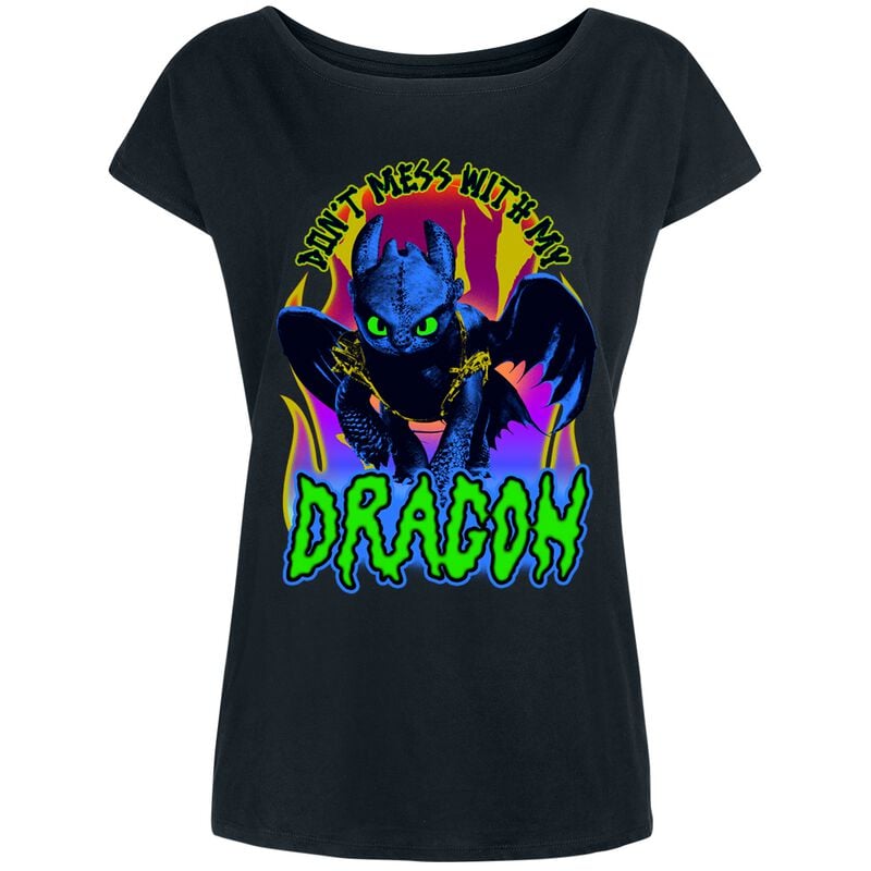 T-Shirt Manches courtes  de Dragons - Dragon - S à XXL - pour Femme - noir - Dragons