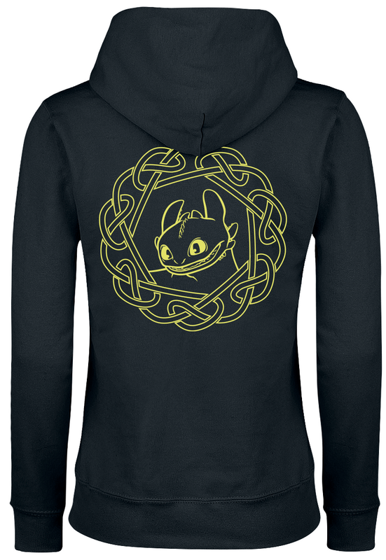 Sweat-shirt à capuche  de Dragons - Dragons - Krokmou - S à XXL - pour Femme - noir - Dragons - View 2