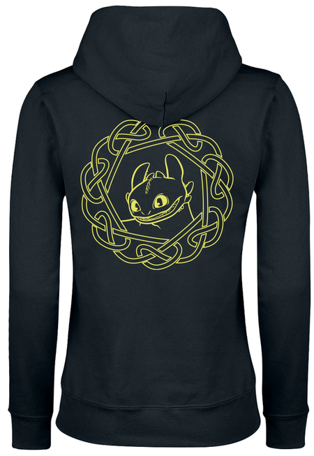 Sweat-shirt à capuche  de Dragons - Dragons - Krokmou - S à XXL - pour Femme - noir - Dragons - View 2