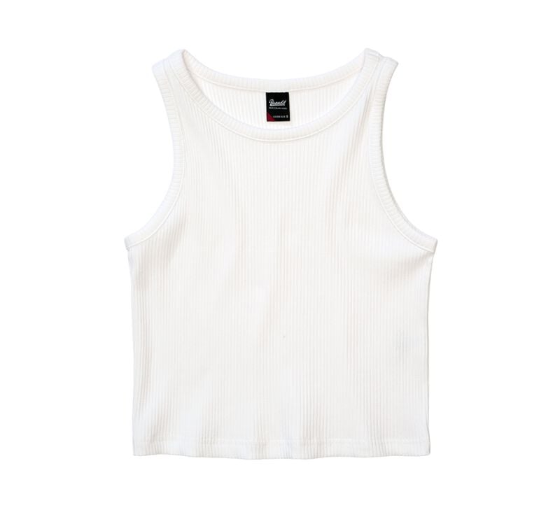 Top  de Brandit - Débardeur Court Côtelé - S à XXL - pour Femme - blanc - Brandit