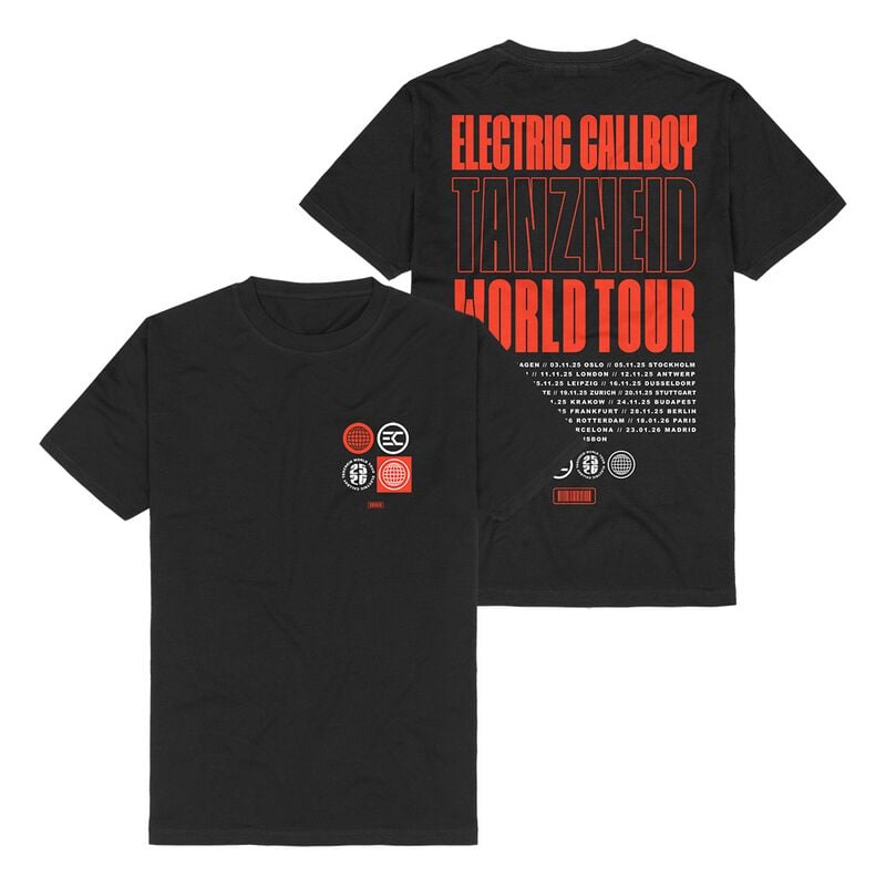 T-Shirt Manches courtes  de Electric Callboy - Tanzneid Tour Type - S à 3XL - pour Homme - noir - Electric Callboy