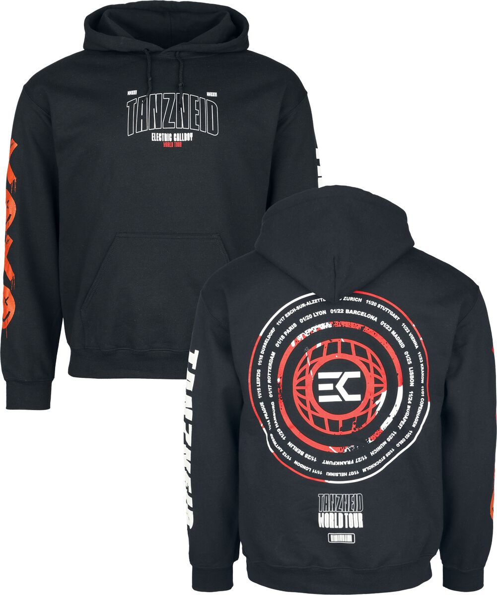 Sweat-shirt à capuche  de Electric Callboy - Tanzneid Tour Circle - S à 3XL - pour Homme - noir - Electric Callboy