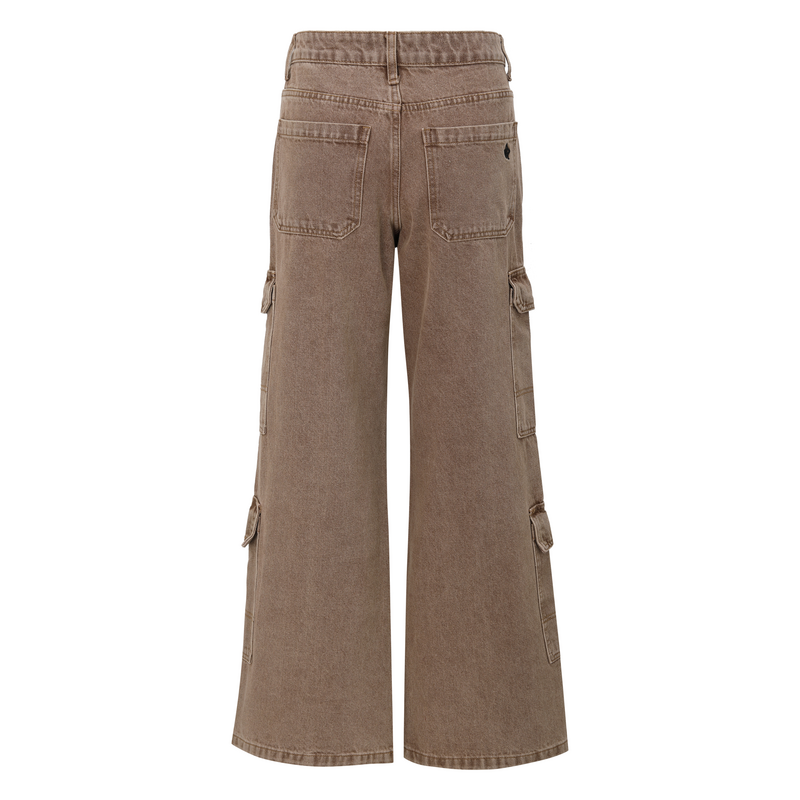 Pantalon Cargo  de Forplay - Pantalon Cargo Délavé Multi-Poches - W27L32 à W34L32 - pour Femme - marron - Forplay - View 2