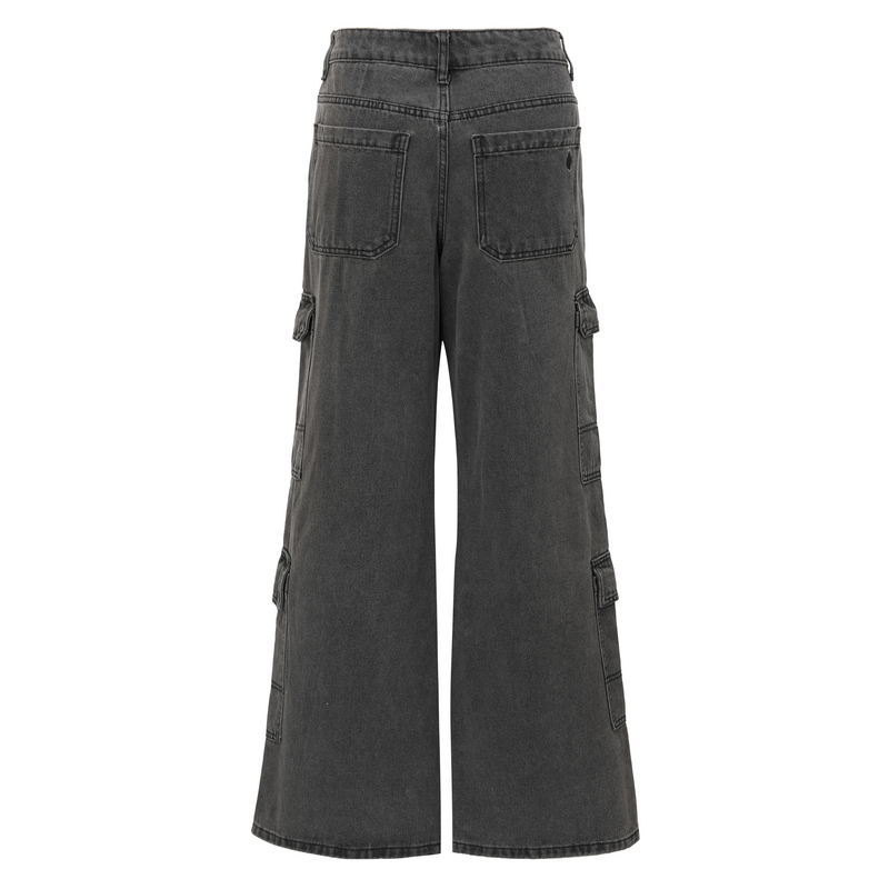 Pantalon Cargo  de Forplay - Pantalon Cargo Délavé Multi-Poches - W27L32 à W34L32 - pour Femme - noir - Forplay - View 2