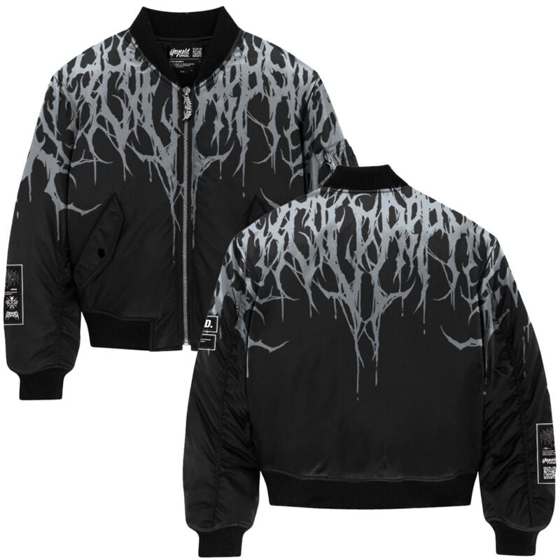 Bomber  de Stay Cold Apparel - Reign Of Blood (grey) - Bomber Jacket (Acid Washed) - S à XL - pour Homme - noir/gris - Stay Cold Apparel