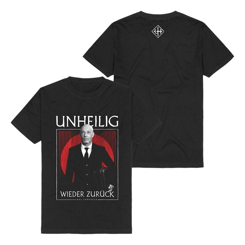 T-Shirt Manches courtes  de Unheilig - Wieder zurück - S à 3XL - pour Homme - noir - Unheilig