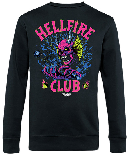 Sweat-shirt  de Stranger Things - Pink Hellfire Club - S à 5XL - pour Homme - noir - Stranger Things - View 2