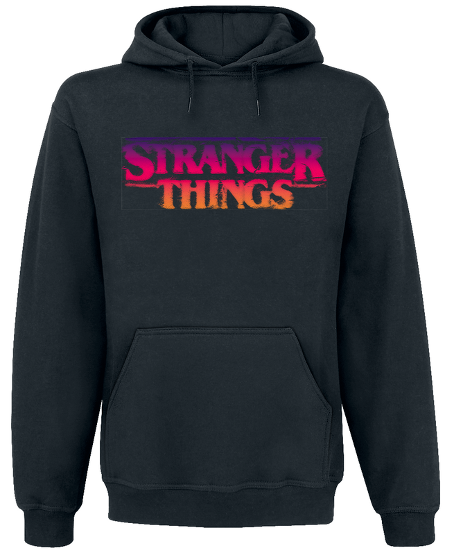 Sweat-shirt à capuche  de Stranger Things - Gradiant Logo - L à 5XL - pour Unisexe - noir - Stranger Things - View 2