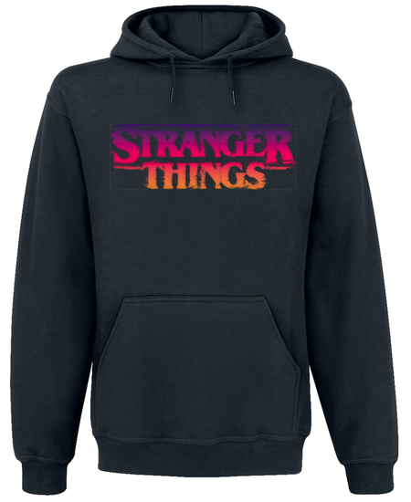 Sweat-shirt à capuche  de Stranger Things - Gradiant Logo - L à 5XL - pour Unisexe - noir - Stranger Things - View 2