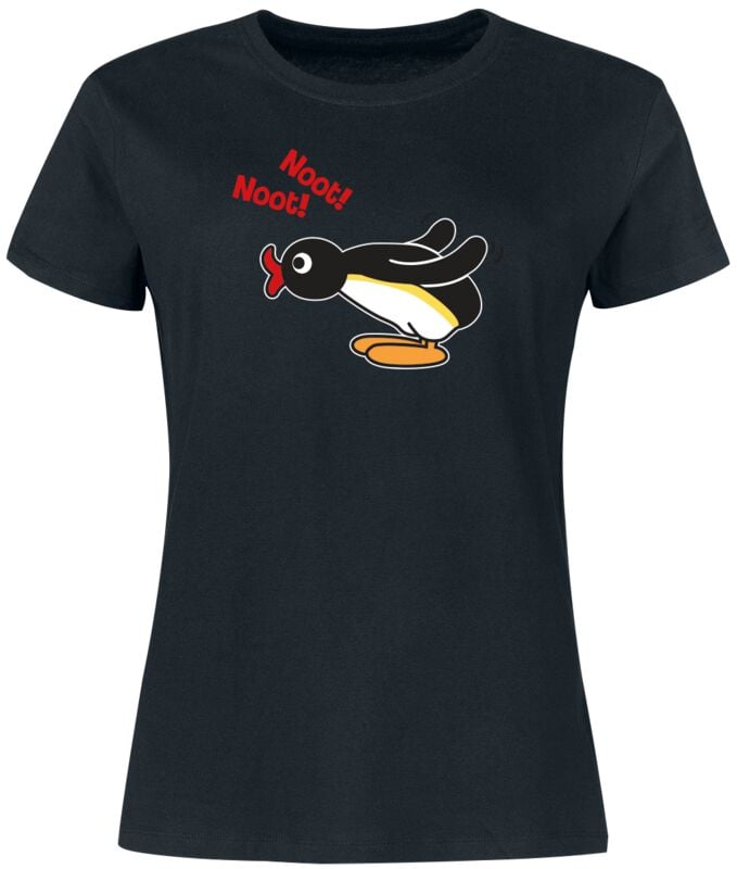 T-Shirt Manches courtes  de Pingu - Noot! Noot! - S à 5XL - pour Femme - noir - Pingu