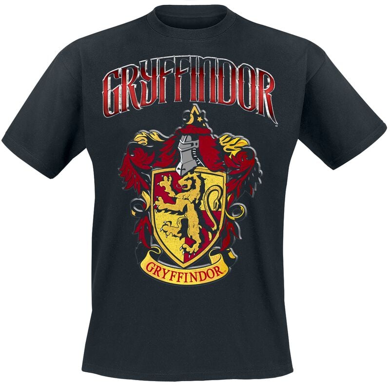 T-Shirt Manches courtes  de Harry Potter - Gryffondor - S à 5XL - pour Homme - noir - Harry Potter