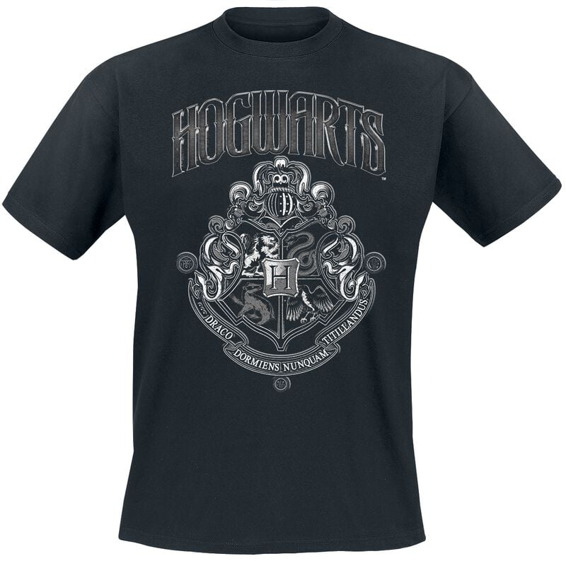 T-Shirt Manches courtes  de Harry Potter - Poudlard - S à 5XL - pour Homme - noir - Harry Potter