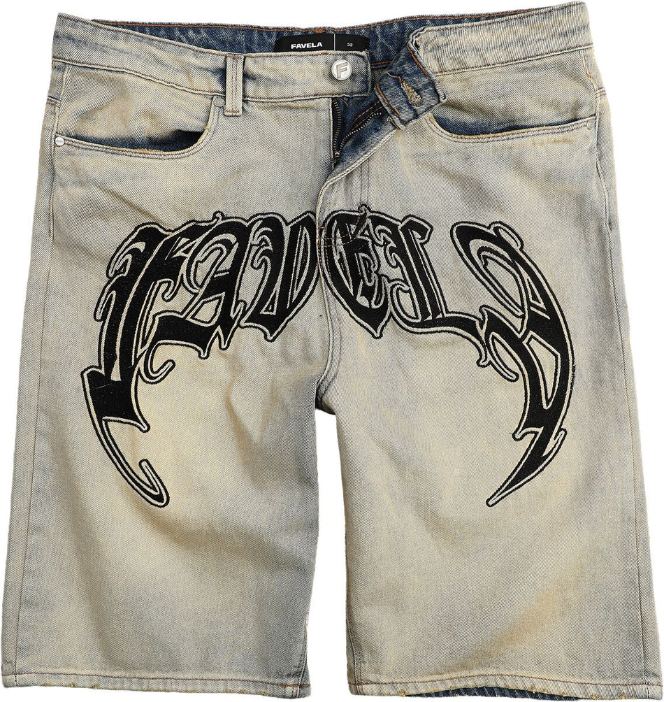 Short  de Favela - AVES SAND WASHED DENIM V2 JORTS - 30 à 38 - pour Homme - sable - Favela