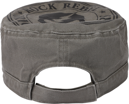 Casquette  de Rock Rebel by EMP - Olivfarbene Army-Cap mit Print, Aufnähern und Nieten - pour Homme - olive - Rock Rebel by EMP - View 2